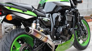 Kawasaki ZRX1200R Realize サイレンサーに交換♪ [upl. by Aihsenek]