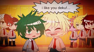 If Bakugou confess to Deku BkDk AU BNHA  Gacha Club Skit [upl. by Paynter301]