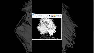 anime art drawing kanekiken kaneki paint draw artmoots mspaint tutorial speedpaint [upl. by Lorenza]