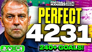 Flicks PERFECT 4231 FM24 Tactics 240 Goals  Best FM24 Tactics [upl. by Treva]