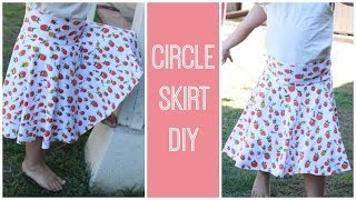 How to Make a Circle Skirt with Elastic Waistband for Girl [upl. by Zealand898]