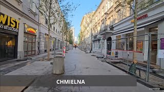 Warszawa  Warsaw Chmielna przebudowa  Reconstruction of Chmielna Street walking tour  29082024 [upl. by Ettore]