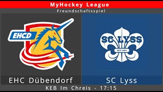 Dübi TV EHC Dübendorf v SC Lyss nach stromausfall [upl. by Eninaj216]