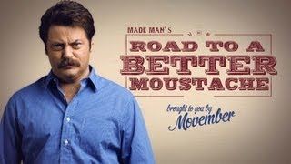 How to Grow a Moustache with Nick Offerman  Movember [upl. by Etnuhs240]