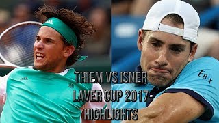 Dominic Thiem Vs John Isner  Laver Cup 2017 Highlights HD [upl. by Kriss]