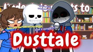 Undertale reacts to Dusttale Murder SansDust Sans [upl. by Steffane276]