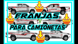 🤩6 MODELOS DE FRANJAS PARA CAMIONETAS 🛻DISEÑOS EDITABLES GRATIS😱 [upl. by Sena]