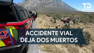 Muere niña y adulto tras volcadura en la carretera a Grutas de García en Nuevo León [upl. by Enigroeg]