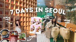 KOREA VLOG What to do for 7 days in Seoul  Shopping Eating Visiting Alpaca World and more 🇰🇷 [upl. by Gaillard]