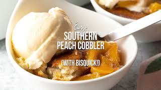 How to make peach cobbler  EASY [upl. by Aleekahs258]