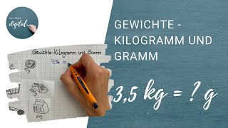 Gewichte Kilogramm und Gramm inkl Arbeitsblatt [upl. by Bay]