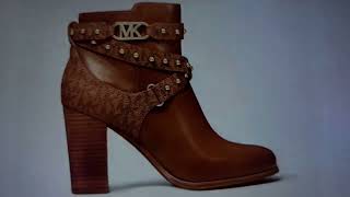 Michael KorsKincaid Leather and Studded Logo Ankle Boot [upl. by Ecnerual]