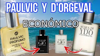 2 clones de ACQUA DI GIO EDT y PROFUMO Paulvic Profumo y Dorgeval Ydo [upl. by Dani]