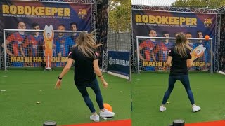 FC Barcelona  Robo Keeper at the Camp Nou Stadium [upl. by Wan226]