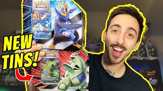 Whats inside the Tyranitar and Empoleon V Striker Pokémon Card Tins Opening Both [upl. by Ardnaz142]