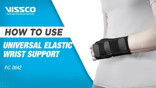 How to Wear and When to Use Wrist Support  Vissco Universal Elastic Wrist Support [upl. by Anirat]