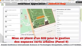 Mise en place dun SIG pour la gestion des espaces verts Panel 9 Grande Conférence édition 2 2022 [upl. by Adnala]