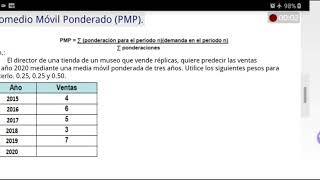 Promedio Móvil Ponderado PMP [upl. by Beaufort]