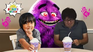 Ryan Kaji and His Father React to the Grimace Shake Challenge  Tag with Ryan New Update [upl. by Astred]