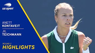 Anett Kontaveit vs Jil Teichmann Highlights  2021 US Open Round 2 [upl. by Aivilys52]