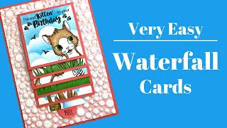 Very Easy Waterfall Cards [upl. by Alikahs]