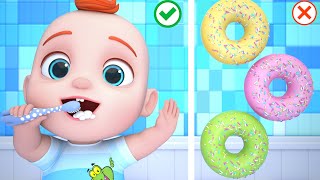 No No Donuts Brush Your Teeth  Toothbrush Song  Leo Nursery Rhymes amp Kids Songs [upl. by Surbeck]