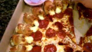 Pizza Hut Cheesy Bites Pizza SpecialPizza review [upl. by Nessy]