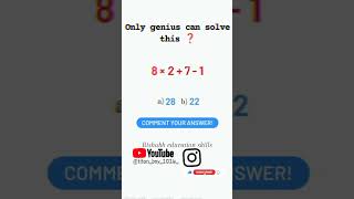 Only genius can solve this this is only for genius video viral maths shorts mathscinet world [upl. by Sreip]