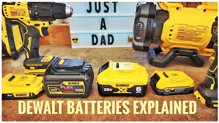 DEWALT Batteries Explained 20V MAX amp 20V  60V Flex Volt amp Power Stack [upl. by Euqinomahs]