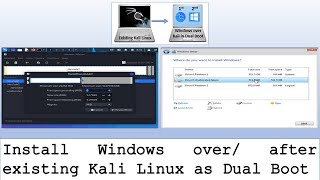 Install Windows over existing Kali Linux as Dual Boot [upl. by Neu]