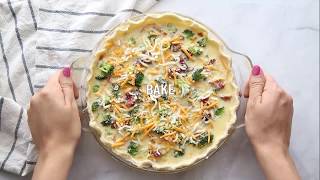 How to make Broccoli amp Cheese Quiche [upl. by Sabina381]