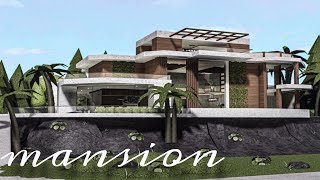 Bloxburg Hill Mansion Summer Modern House  House Build  Roblox [upl. by Aneehsyt642]