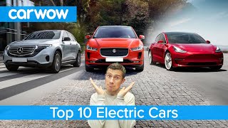 Tesla Model 3 Mercedes EQC Jaguar IPace  the best electric cars named [upl. by Nonnek]