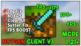 NOTGEN Client V3 For MCPE 121 FPS BOOST [upl. by Yma]