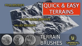 Landscape Brushes for Unreal Engine 51  create realistic terrains in minutes [upl. by Attenna]