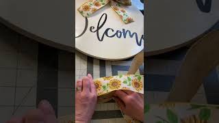 Making a Fabric Bow Welcome Door Hanger [upl. by Chaworth323]