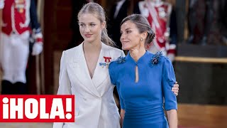 El espontáneo y cariñoso abrazo de la princesa Leonor a su madre la reina Letizia [upl. by Doscher]