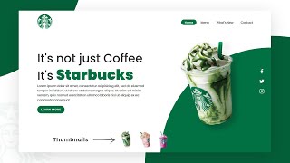 Starbucks Landing Page Website Design using Html CSS amp Javascript  Step By Step Web Design Tutorial [upl. by Happ919]