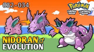 How To Evolve Nidoran ♂ Into Nidorino And Nidoking In Pokemon Fire Red Into Leaf Green  Kanto Dex [upl. by Ymot929]