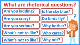 What are rhetorical questions 🤔  Types of questions  Learn with examples [upl. by Eberhard]