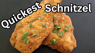 The QUICKEST Chicken Schnitzel Recipe in under 4 mins [upl. by Yelrebma]