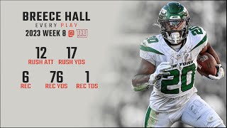 Breece Hall Every Run and Catch  New York Giants  2023 Week 8  Fantasy Football Film [upl. by Niltag]