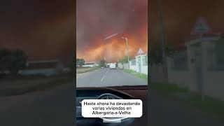 Incendio en Portugal Aveiro AlbergariaaVelha [upl. by Allertse]