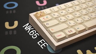 NK65 EE Milkshake Edition w NP PBT Crayon Keycaps Sound Test ASMR [upl. by Adnohsek]