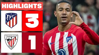 ATLÉTICO DE MADRID 3  1 ATHLETIC CLUB  RESUMEN LALIGA EA SPORTS [upl. by Adamo928]