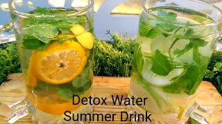 Detox Water Recipe For Summer Drink Weight Loss Belly Fat Skin clearence Homemade Health care [upl. by Gambrill]