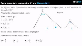 Triângulos Semelhantes  9º Ano Matemática [upl. by Wakeen127]