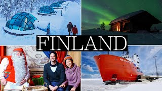 7 Days in FINLAND 😮 Lapland Glass Igloo Northern Lights Santa Claus  Travel Vlog [upl. by Rhett]