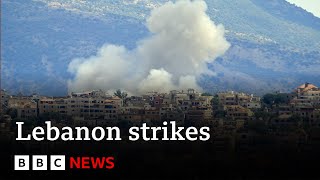 Israel strikes southern Lebanon as Hezbollah leader condemns fatal device attacks  BBC News [upl. by Mano312]