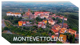 Montevettolini  Borgo Medievale  Pistoia  4K  Walking and Fly tour 2024 medieval [upl. by Arammahs]